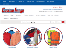 Tablet Screenshot of customimageproducts.com